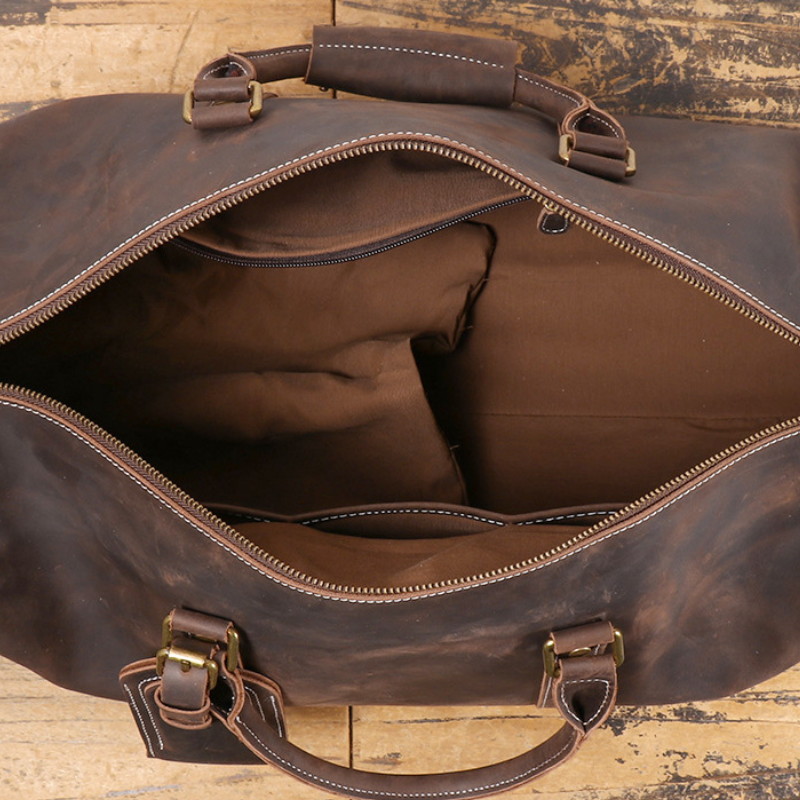 Elarae - Genuine Cowhide Leather Duffel Bag