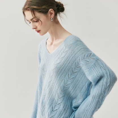 Elaren - Merino Wool & Cashmere Knit Sweater