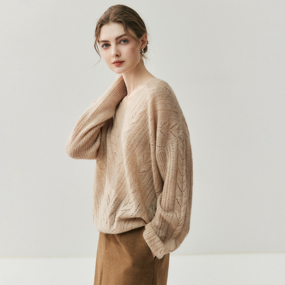 Elaren - Merino Wool & Cashmere Knit Sweater
