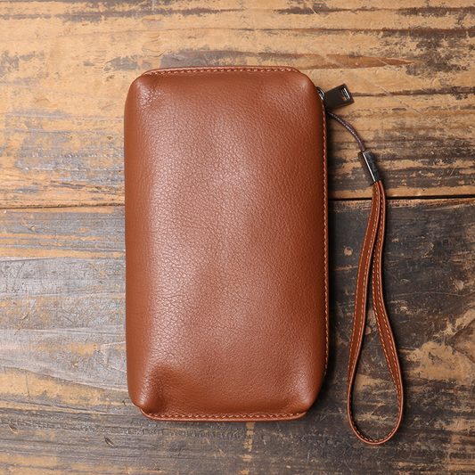 Ameliora - Genuine Cowhide Leather Wristlet
