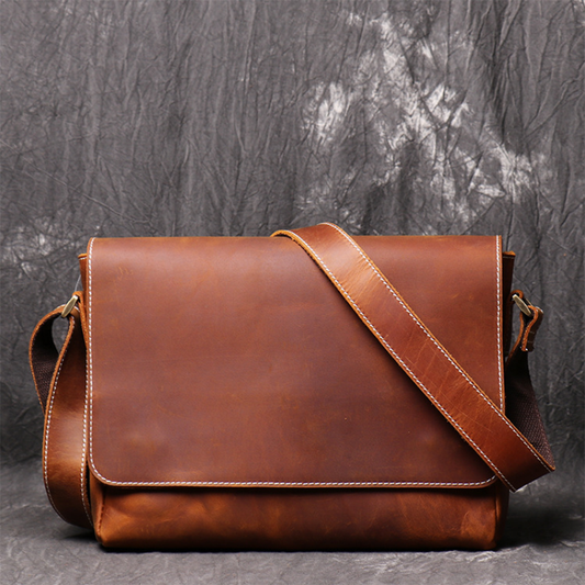 Valen - Genuine Cowhide Leather Messenger Bag