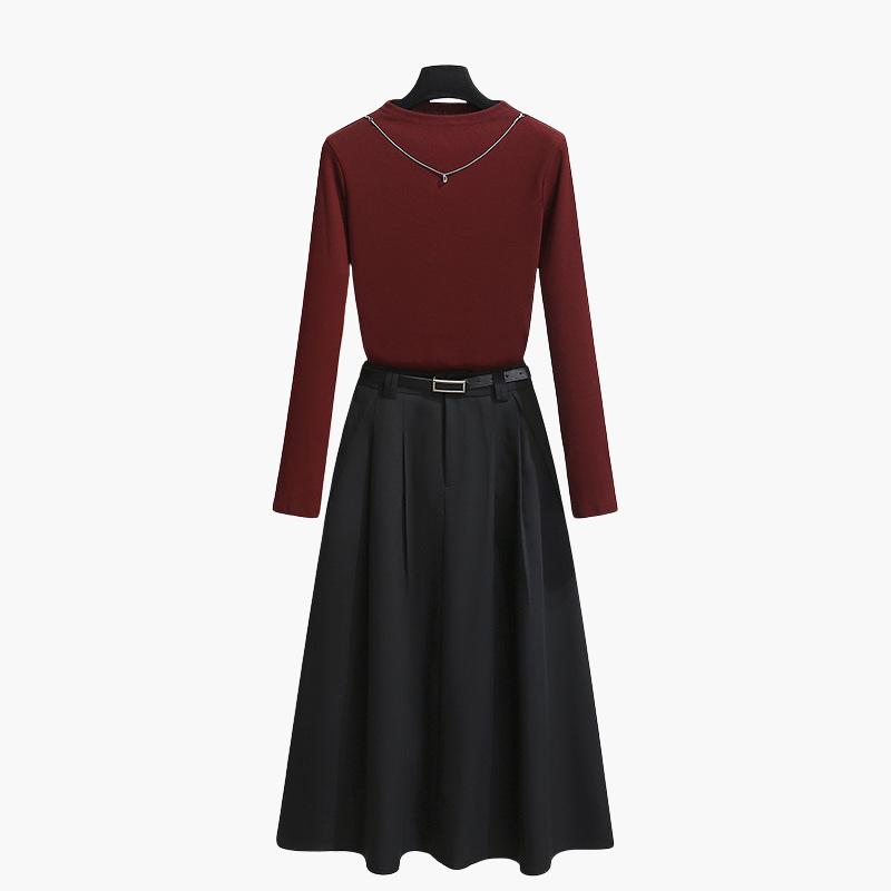 Evander - Long Sleeve Top and Skirt Set