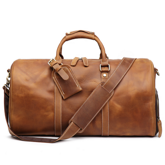 Darius - Genuine Cowhide Leather Duffel Bag