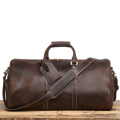 Elarae - Genuine Cowhide Leather Duffel Bag