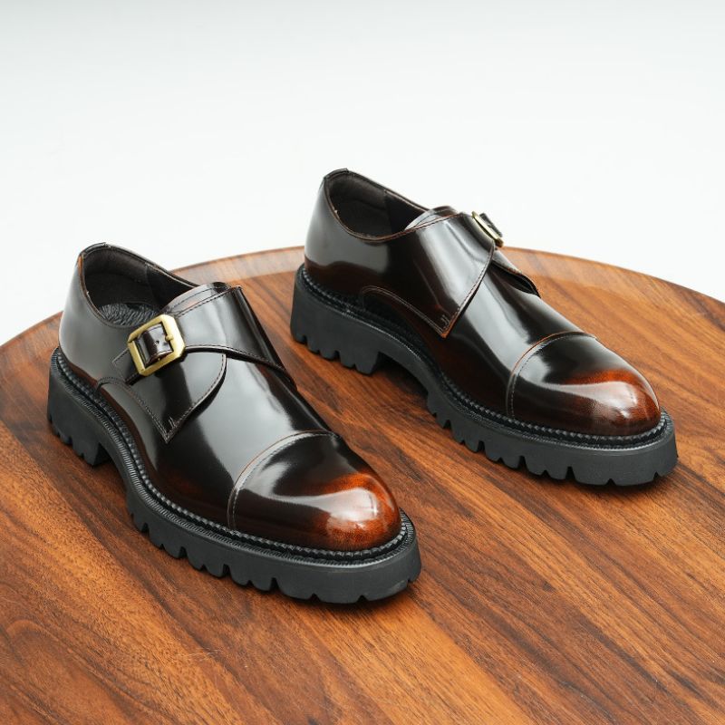 Perrin - Cowhide Monk Strap Shoes