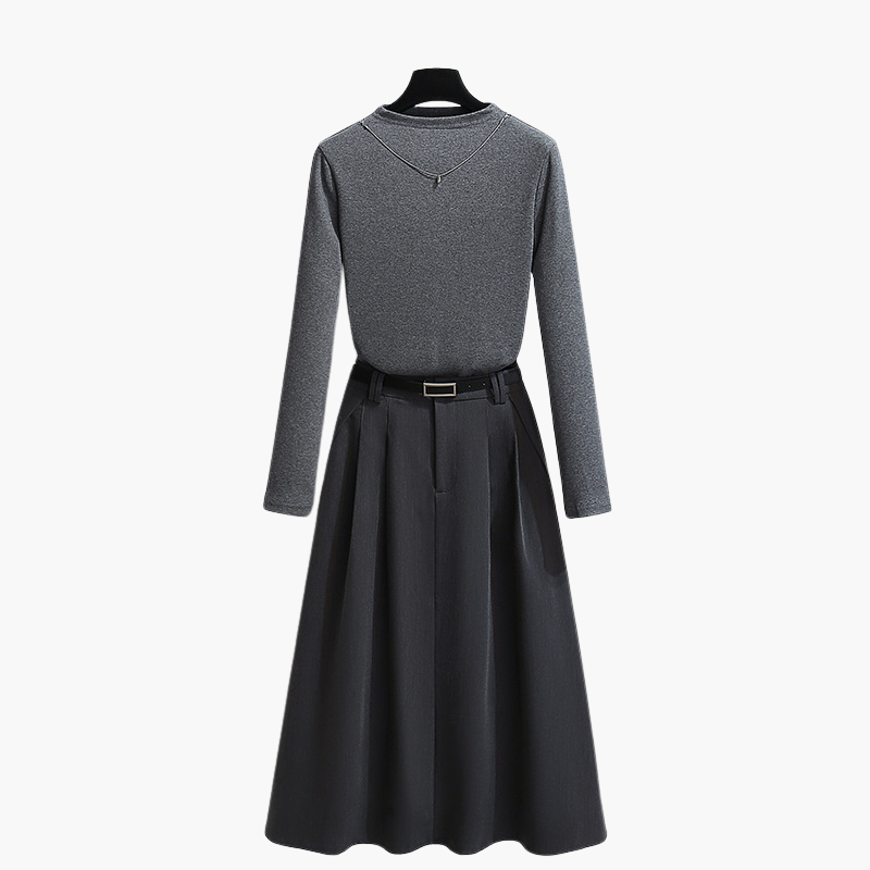 Evander - Long Sleeve Top and Skirt Set