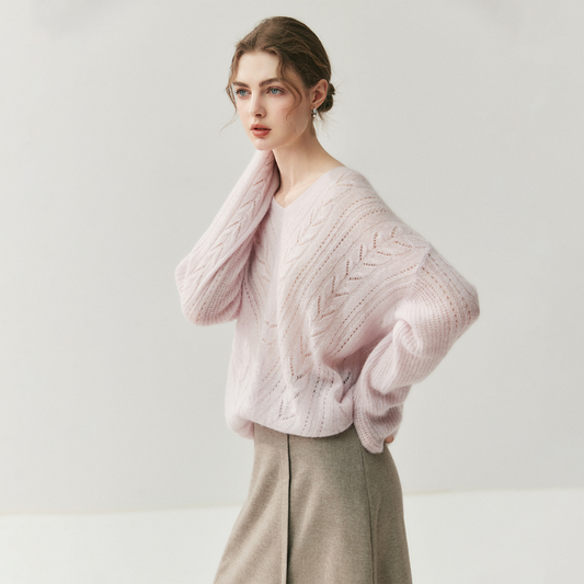 Elaren - Merino Wool & Cashmere Knit Sweater