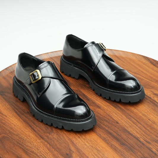 Perrin - Cowhide Monk Strap Shoes