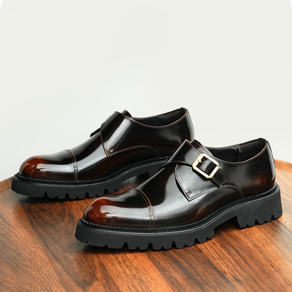 Perrin - Cowhide Monk Strap Shoes