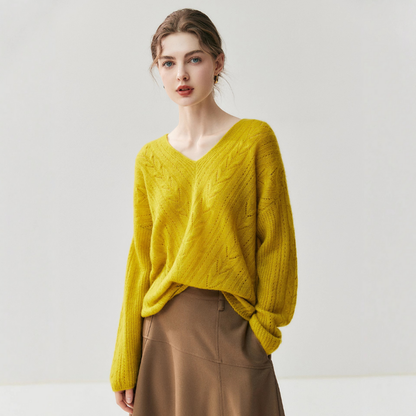 Elaren - Merino Wool & Cashmere Knit Sweater