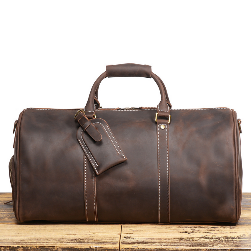 Elarae - Genuine Cowhide Leather Duffel Bag