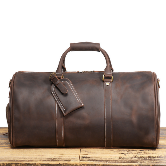 Elarae - Genuine Cowhide Leather Duffel Bag