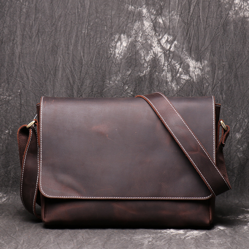 Valen - Genuine Cowhide Leather Messenger Bag