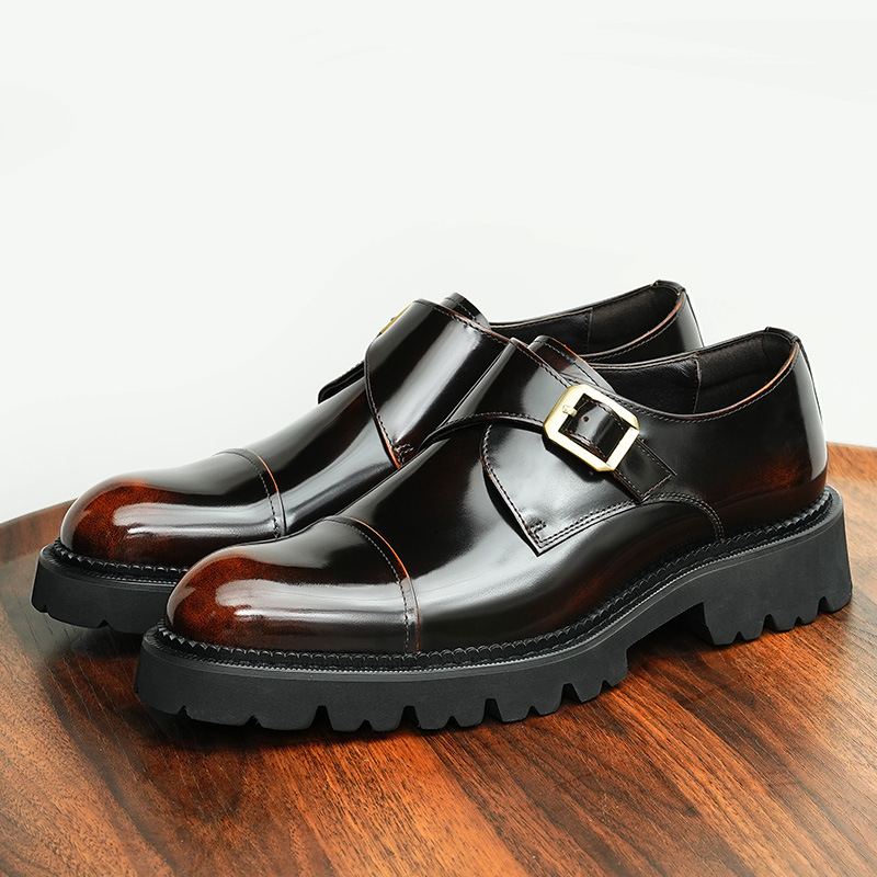 Perrin - Cowhide Monk Strap Shoes
