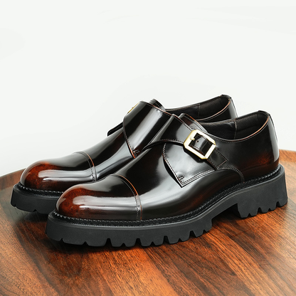 Perrin - Cowhide Monk Strap Shoes
