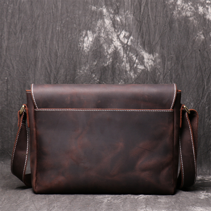 Valen - Genuine Cowhide Leather Messenger Bag