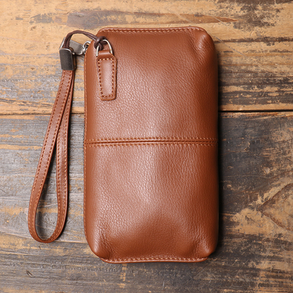 Ameliora - Genuine Cowhide Leather Wristlet
