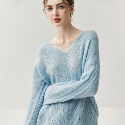 Elaren - Merino Wool & Cashmere Knit Sweater