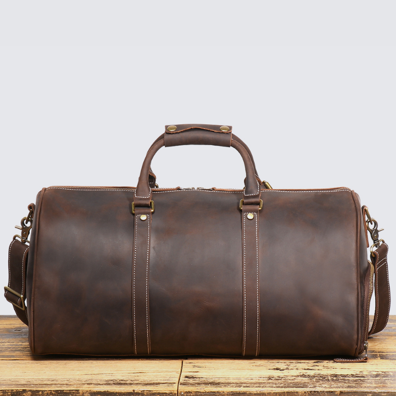 Elarae - Genuine Cowhide Leather Duffel Bag