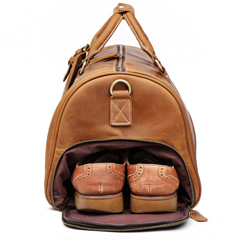 Darius - Genuine Cowhide Leather Duffel Bag