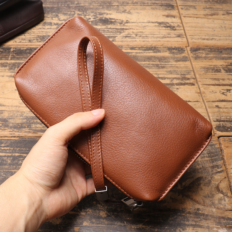 Ameliora - Genuine Cowhide Leather Wristlet