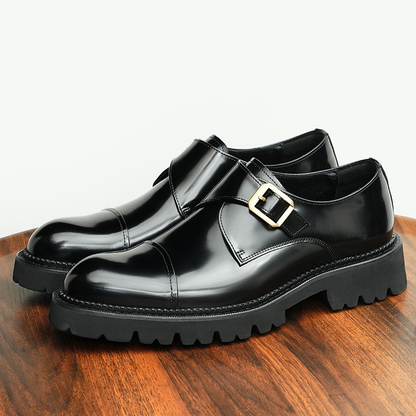 Perrin - Cowhide Monk Strap Shoes