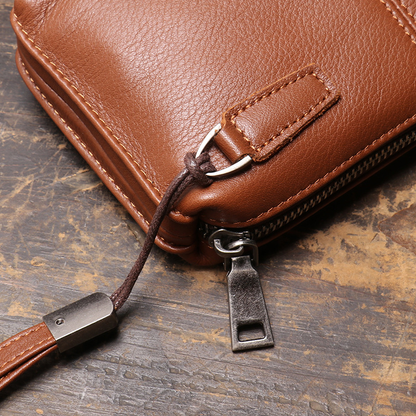 Ameliora - Genuine Cowhide Leather Wristlet