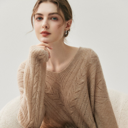 Elaren - Merino Wool & Cashmere Knit Sweater
