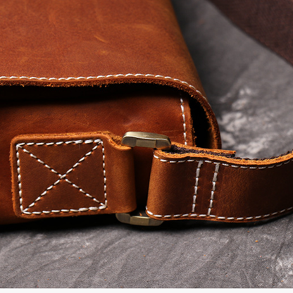 Valen - Genuine Cowhide Leather Messenger Bag