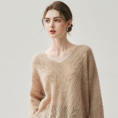 Elaren - Merino Wool & Cashmere Knit Sweater