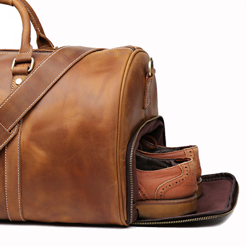 Darius - Genuine Cowhide Leather Duffel Bag