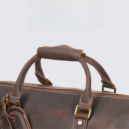 Elarae - Genuine Cowhide Leather Duffel Bag