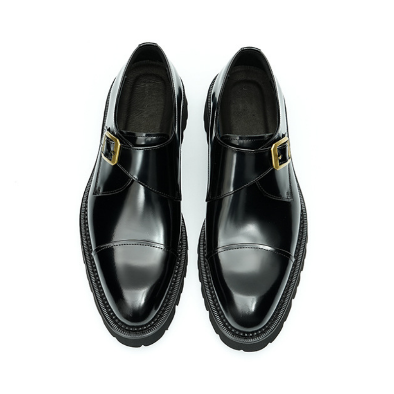 Perrin - Cowhide Monk Strap Shoes