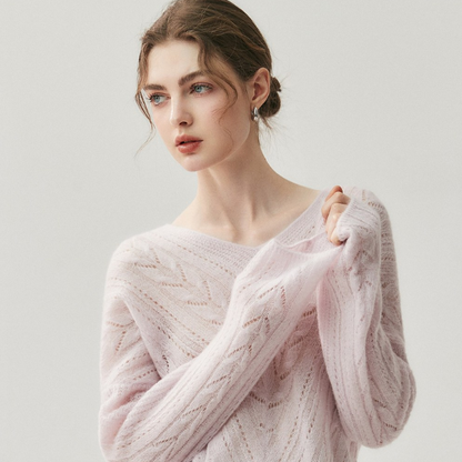 Elaren - Merino Wool & Cashmere Knit Sweater
